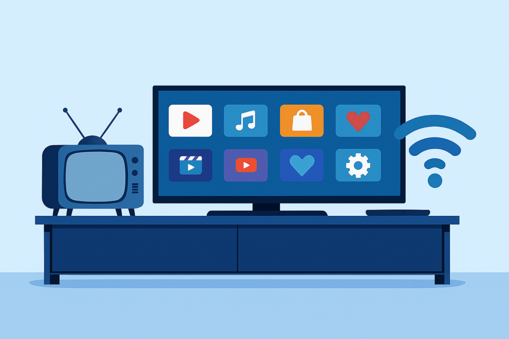 Smart TV internet usage compared to a regular TV on a home Wi‑Fi network