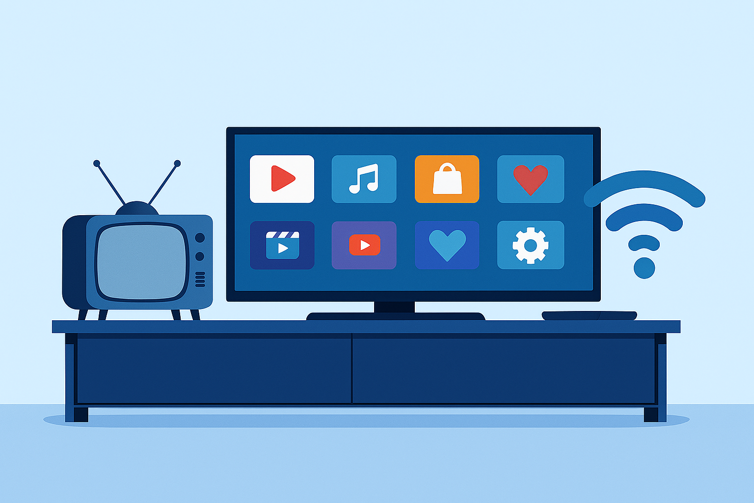 Smart TV internet usage compared to a regular TV on a home Wi‑Fi network
