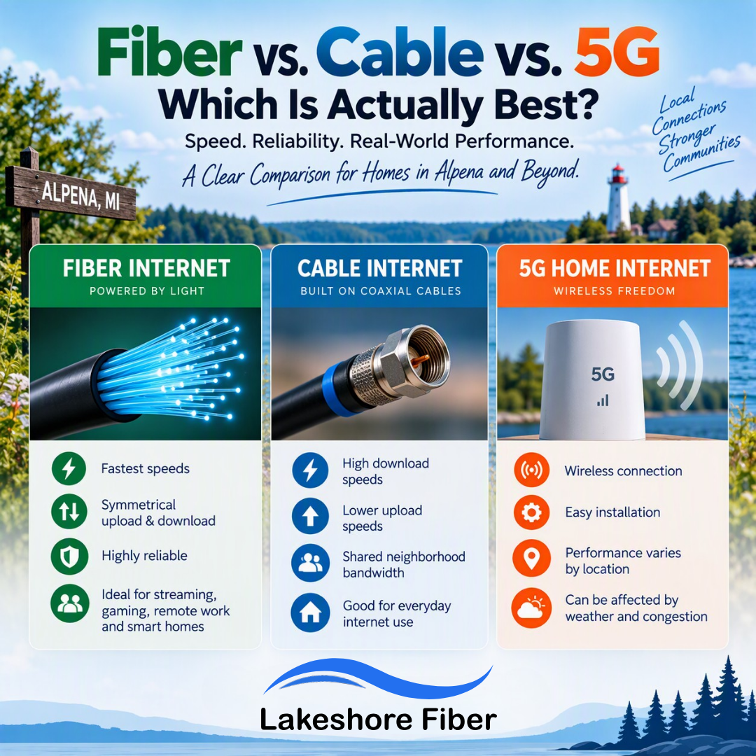 Internet Cable Tv Fiber vs Cable Internet vs 5G Home Internet: Which Is Actually Best in ...
